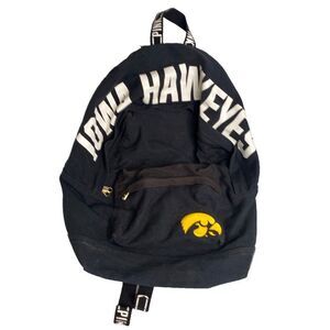 Iowa Hawkeyes Victoria's Secret Pink Canvas Backpack Bag - Black, EUC